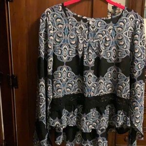Juniors print blouse